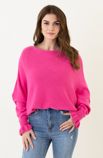 Ruffle Mouwen Soft Trui Chloé Fuchsia