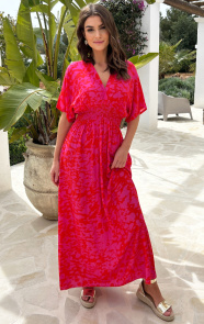 V-Hals-Maxi-Jurk-Eef-Fuchsia-3