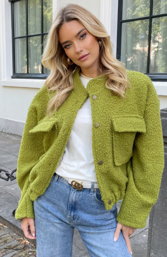 Bomber Jasje Bouclé Celine Matcha